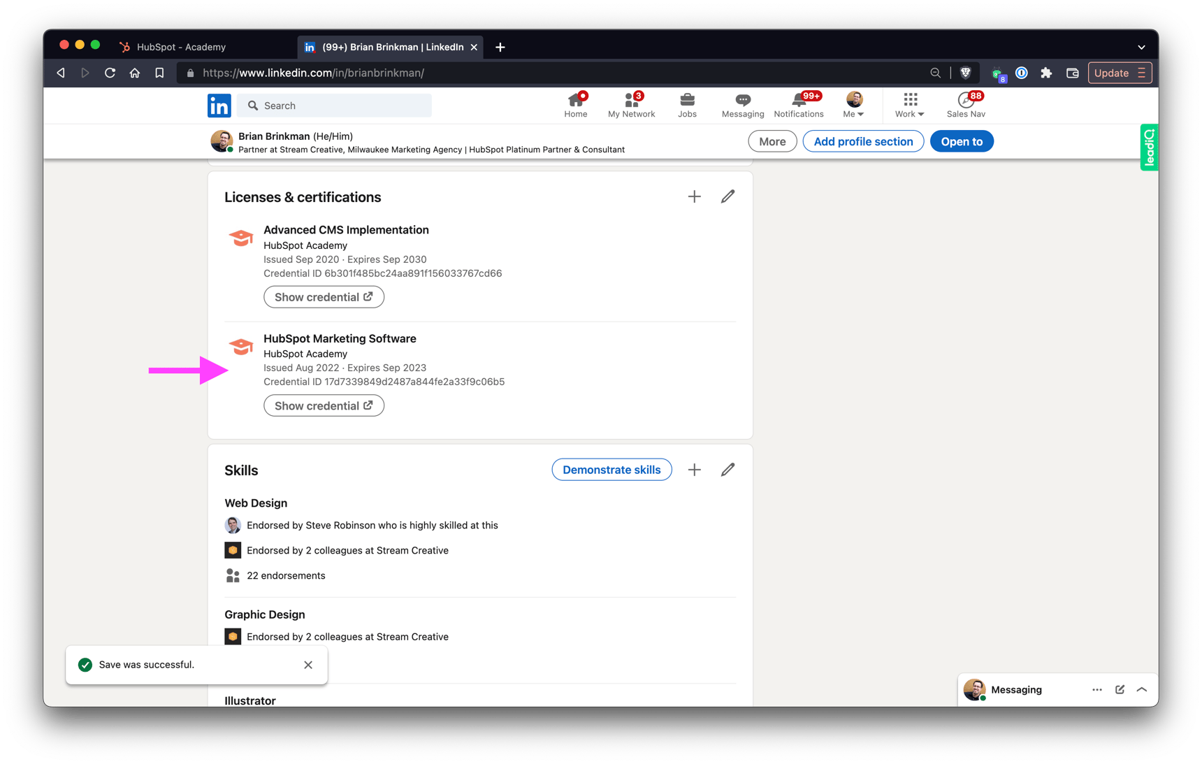 How to add Hubspot Certifications to LinkedIn StepbyStep